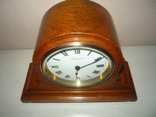 EDWARDIAN OAK CASED MANTEL CLOCK - ADDITIONAL PHOTO 4