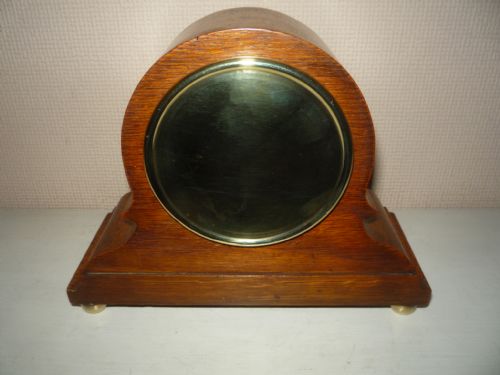 EDWARDIAN OAK CASED MANTEL CLOCK - ADDITIONAL PHOTO 7