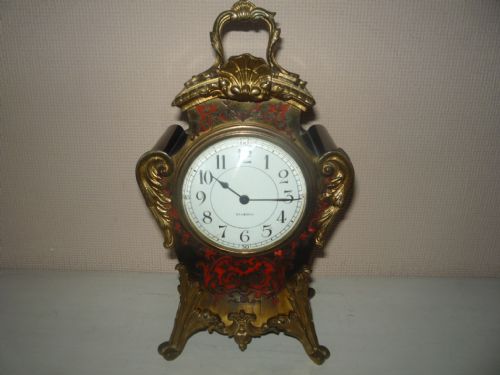 french boulle mantel clock 8 day - CATEGORY: ANTIQUE CLOCKS - DATED 1890