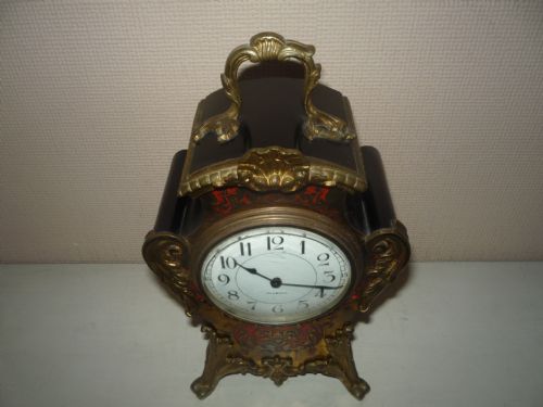 FRENCH BOULLE MANTEL CLOCK 8 DAY - ADDITIONAL PHOTO 3