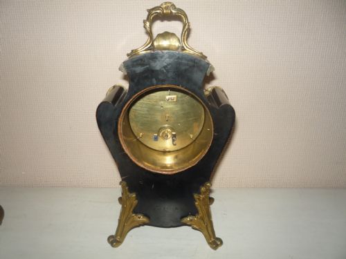 FRENCH BOULLE MANTEL CLOCK 8 DAY - ADDITIONAL PHOTO 8