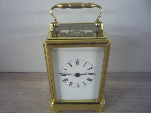 french one piece gorge case carriage clock - CATEGORY: ANTIQUE CLOCKS - DATED 1870