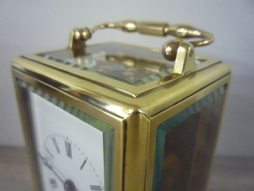 FRENCH ONE PIECE GORGE CASE CARRIAGE CLOCK - ADDITIONAL PHOTO 5