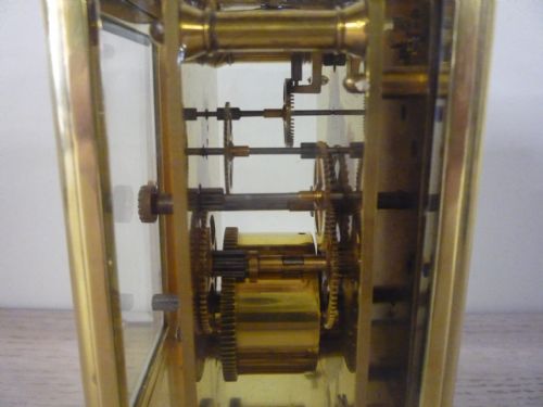 FRENCH ONE PIECE GORGE CASE CARRIAGE CLOCK - ADDITIONAL PHOTO 8