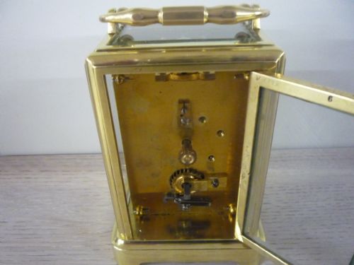 FRENCH ONE PIECE GORGE CASE CARRIAGE CLOCK - ADDITIONAL PHOTO 9
