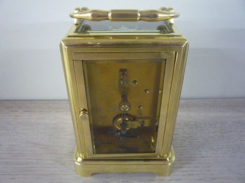 FRENCH ONE PIECE GORGE CASE CARRIAGE CLOCK - ADDITIONAL PHOTO 10