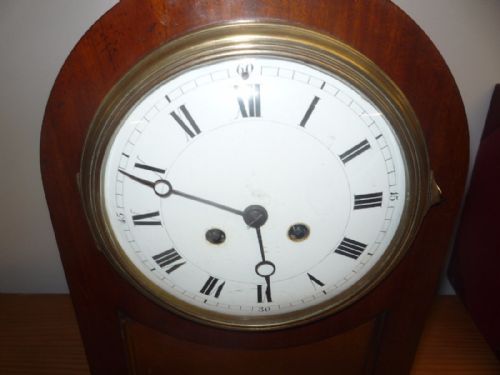 VICTORIAN MAHOGANY MANTEL CLOCK 8 DAY - ADDITIONAL PHOTO 1