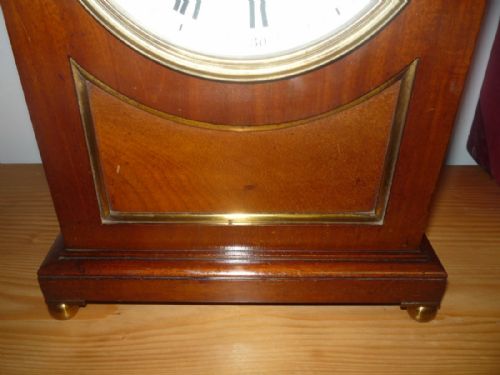 VICTORIAN MAHOGANY MANTEL CLOCK 8 DAY - ADDITIONAL PHOTO 2