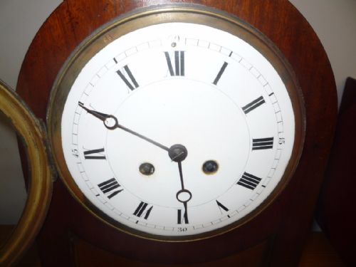 VICTORIAN MAHOGANY MANTEL CLOCK 8 DAY - ADDITIONAL PHOTO 5
