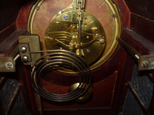 VICTORIAN MAHOGANY MANTEL CLOCK 8 DAY - ADDITIONAL PHOTO 7