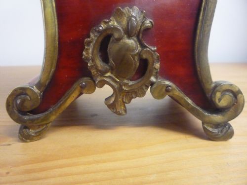 FRENCH RED TORTOISESHELL PETITE MANTEL CLOCK 8 DAY - ADDITIONAL PHOTO 3