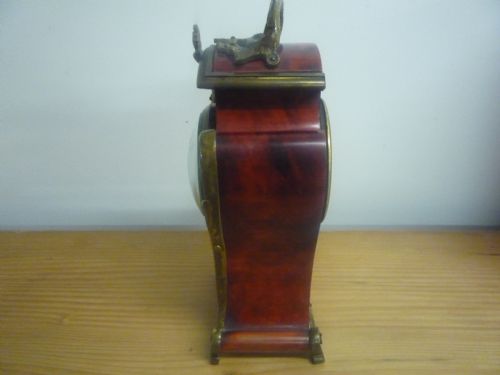 FRENCH RED TORTOISESHELL PETITE MANTEL CLOCK 8 DAY - ADDITIONAL PHOTO 5
