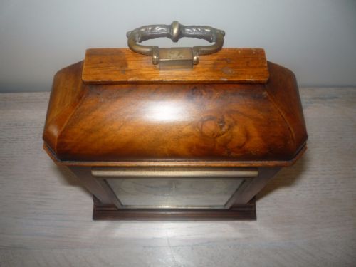 ELLIOTT WALNUT CASED MANTEL CLOCK 8 DAY - ADDITIONAL PHOTO 4