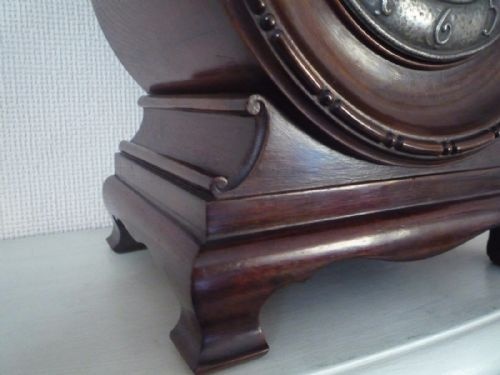LARGE DRUM ART NOUVEAU MANTEL CLOCK - ADDITIONAL PHOTO 2