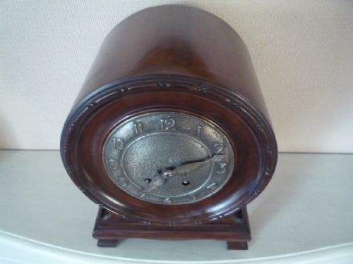 LARGE DRUM ART NOUVEAU MANTEL CLOCK - ADDITIONAL PHOTO 4