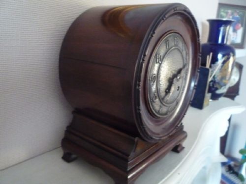 LARGE DRUM ART NOUVEAU MANTEL CLOCK - ADDITIONAL PHOTO 5