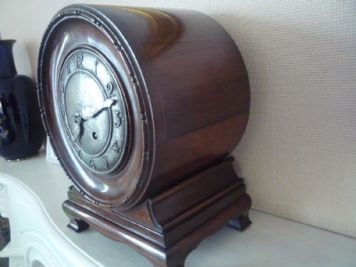 LARGE DRUM ART NOUVEAU MANTEL CLOCK - ADDITIONAL PHOTO 6