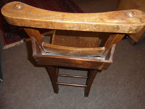 PAIR OF VICTORIAN ELM CHAPEL CHAIRS - ADDITIONAL PHOTO 1