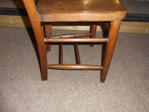 PAIR OF VICTORIAN ELM CHAPEL CHAIRS - ADDITIONAL PHOTO 2