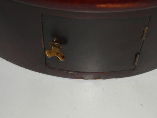 ANTIQUE MAHOGANY 8 DAY FUSEE STATION CLOCK - ADDITIONAL PHOTO 1