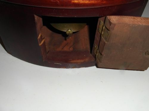 ANTIQUE MAHOGANY 8 DAY FUSEE STATION CLOCK - ADDITIONAL PHOTO 2