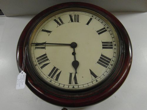ANTIQUE MAHOGANY 8 DAY FUSEE STATION CLOCK - ADDITIONAL PHOTO 4