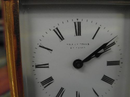 FRENCH MINIATURE CARRIAGE CLOCK SELFRIDGES LONDON - ADDITIONAL PHOTO 1