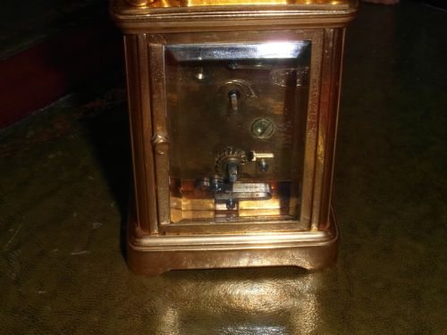FRENCH MINIATURE CARRIAGE CLOCK SELFRIDGES LONDON - ADDITIONAL PHOTO 3