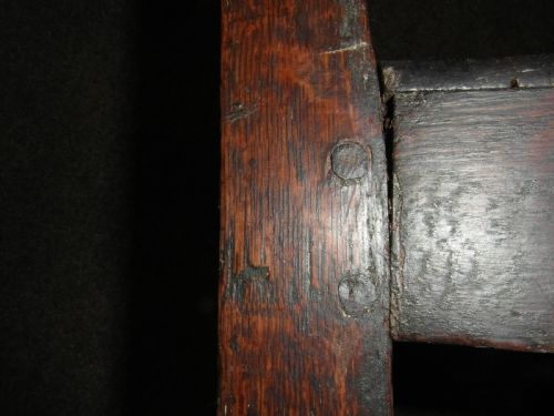PAIR OF ENGLISH OAK COUNTRY CHAIRS 17TH CENTURY - ADDITIONAL PHOTO 5