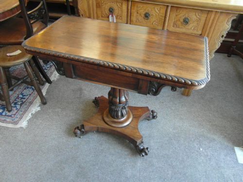 WILLIAM IV ROSEWOOD CARD TABLE - ADDITIONAL PHOTO 8
