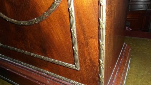 VICTORIAN DOME TOP 8 DAY FLAME MAHOGANY MANTLE CLOCK - ADDITIONAL PHOTO 8