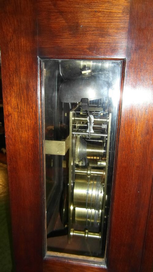 GEORGIAN BRACKET CLOCK TRIPLE FUSEE 8 BELLS - ADDITIONAL PHOTO 10