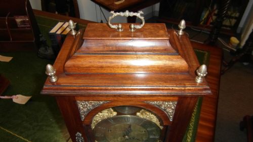 GEORGIAN BRACKET CLOCK TRIPLE FUSEE 8 BELLS - ADDITIONAL PHOTO 11