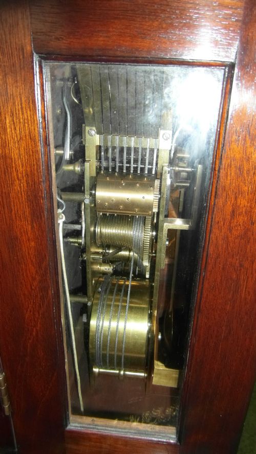 GEORGIAN BRACKET CLOCK TRIPLE FUSEE 8 BELLS - ADDITIONAL PHOTO 12
