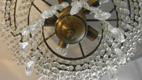 ART DECO PERIOD CUT GLASS CHANDALIER - ADDITIONAL PHOTO 4