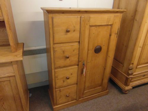 antique pine larder cabinet - CATEGORY: ANTIQUE CABINETS - DATED 1880