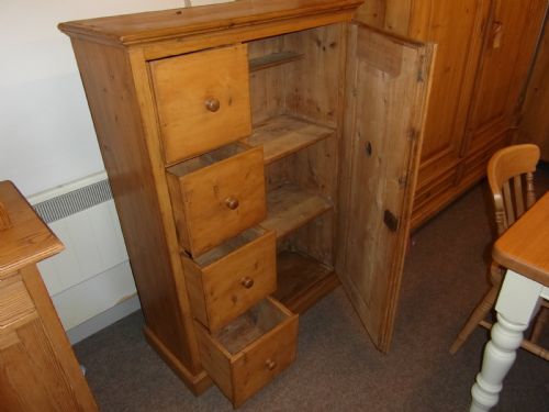 ANTIQUE PINE LARDER CABINET - ADDITIONAL PHOTO 2