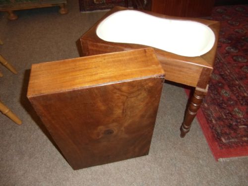VICTORIAN MAHOGANY BIDET BABY BATH STOOL TABLE - ADDITIONAL PHOTO 1
