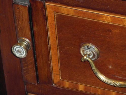 EDWARDIAN MAHOGANY BUREAU - ADDITIONAL PHOTO 1