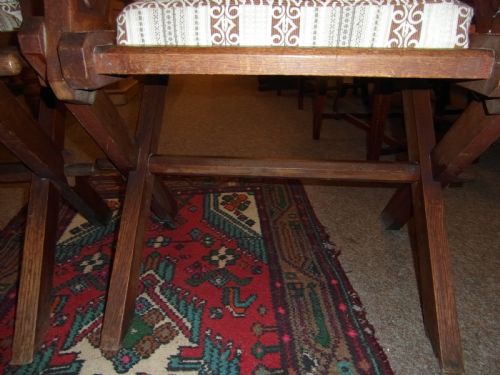 ANTIQUE PAIR GLASTONBURY OAK CHAIRS - ADDITIONAL PHOTO 6