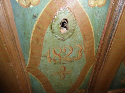 ANTIQUE PINE DOWRY CHEST 1823 - ADDITIONAL PHOTO 3