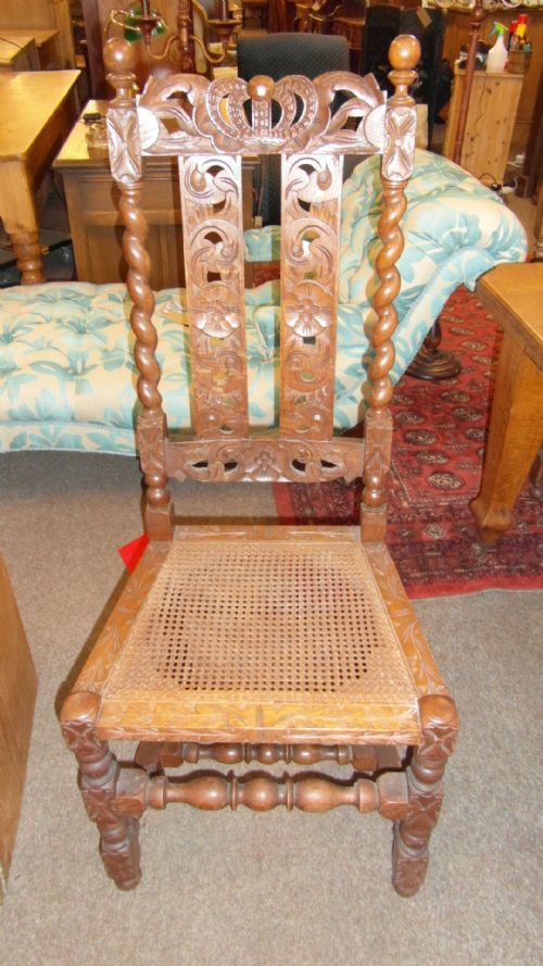 ANTIQUE CARVED DINING CHAIRS SET OF EIGHT - ADDITIONAL PHOTO 7