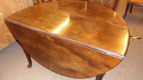 GEORGIAN MAHOGANY DROP LEAF DINING TABLE - ADDITIONAL PHOTO 2