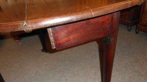 GEORGIAN MAHOGANY DROP LEAF DINING TABLE - ADDITIONAL PHOTO 3