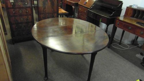 GEORGIAN MAHOGANY DROP LEAF DINING TABLE - ADDITIONAL PHOTO 5