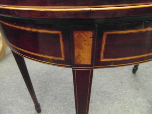 REGENCY MAHOGANY INLAID CARD TABLE - ADDITIONAL PHOTO 2