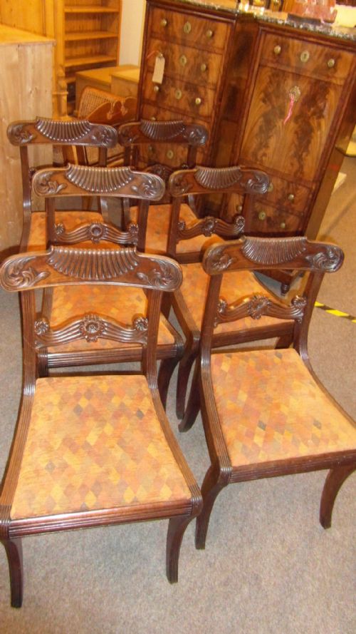 SET OF SIX REGENCY MAHOGANY DINING CHAIRS - ADDITIONAL PHOTO 5