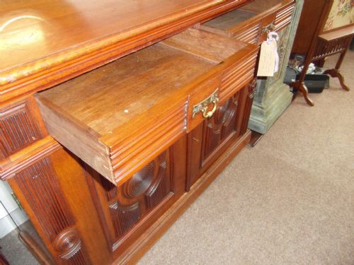 EDWARDIAN MAHOGANY CABINET - ADDITIONAL PHOTO 4