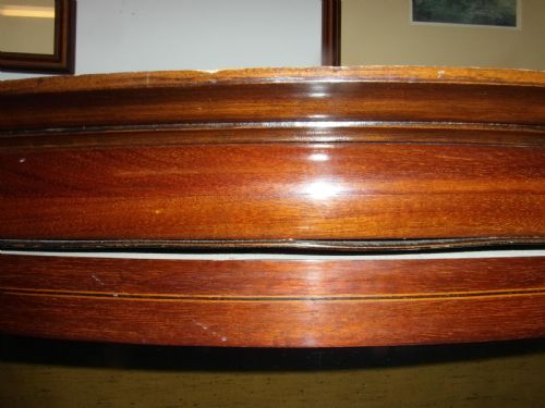 EDWARDIAN MAHOGANY INLAID DISPLAY CABINET - ADDITIONAL PHOTO 5