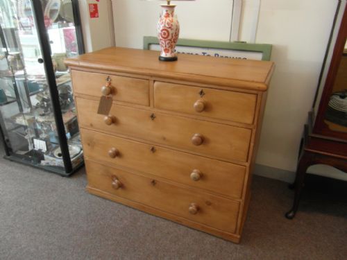 VICTORIAN PINE CHEST OF DRAWERS - ADDITIONAL PHOTO 4